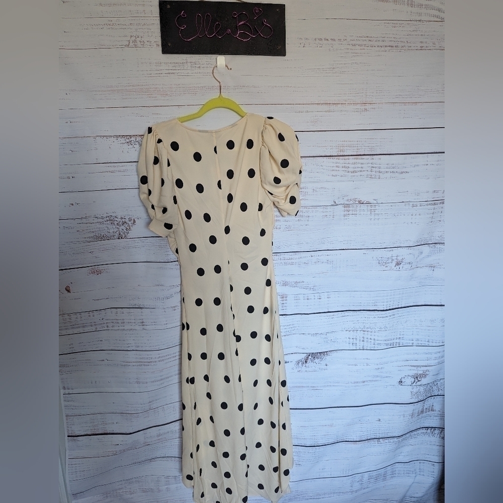 NWT A New Day Beige Dot High Low Dress S, L - Picture 2 of 5